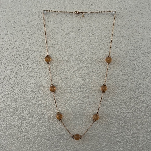 J. CREW • Marble Chain Link Antique Rose Gold Color Baubles Necklace - Picture 3 of 10